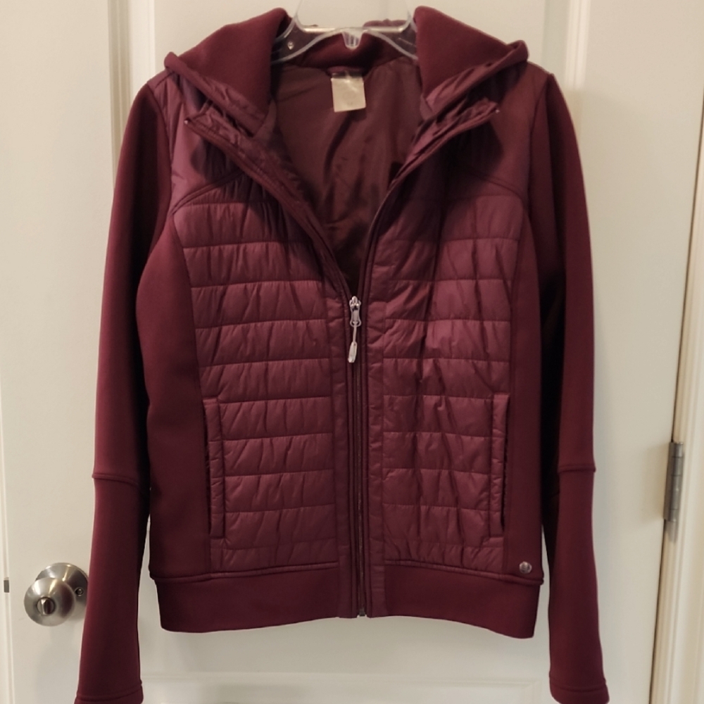 CALIA by Carie Underwood Burgundy Moto Hybrid Jacket
